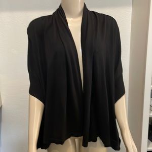 St. John lightweight open cardigan, size large black